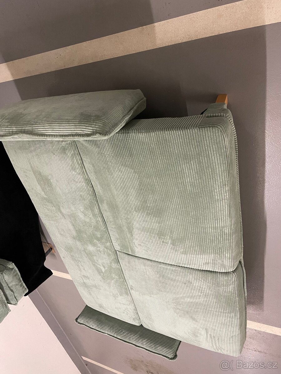 Manšestrová rozkládací pohovka 218 см - 11