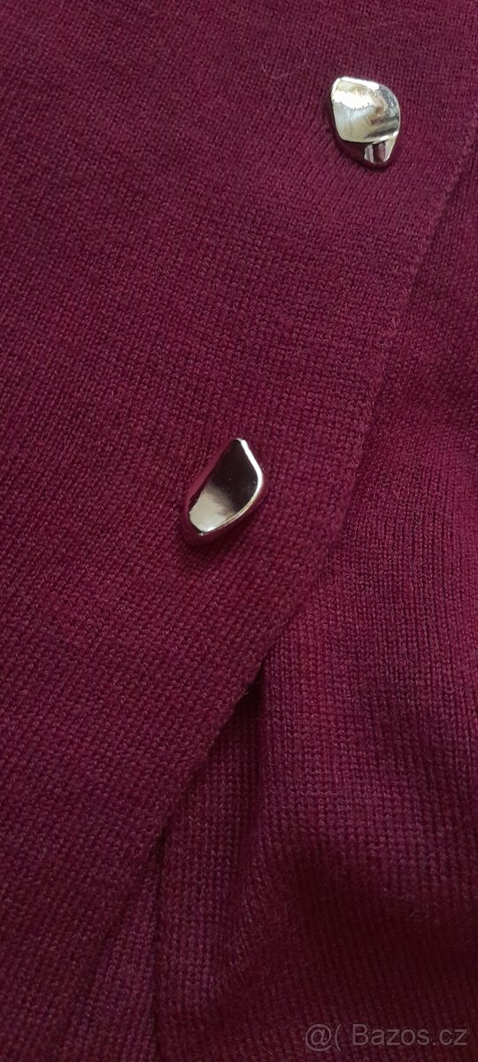 Elegantní bordó svetřík - NOVÝ - 11