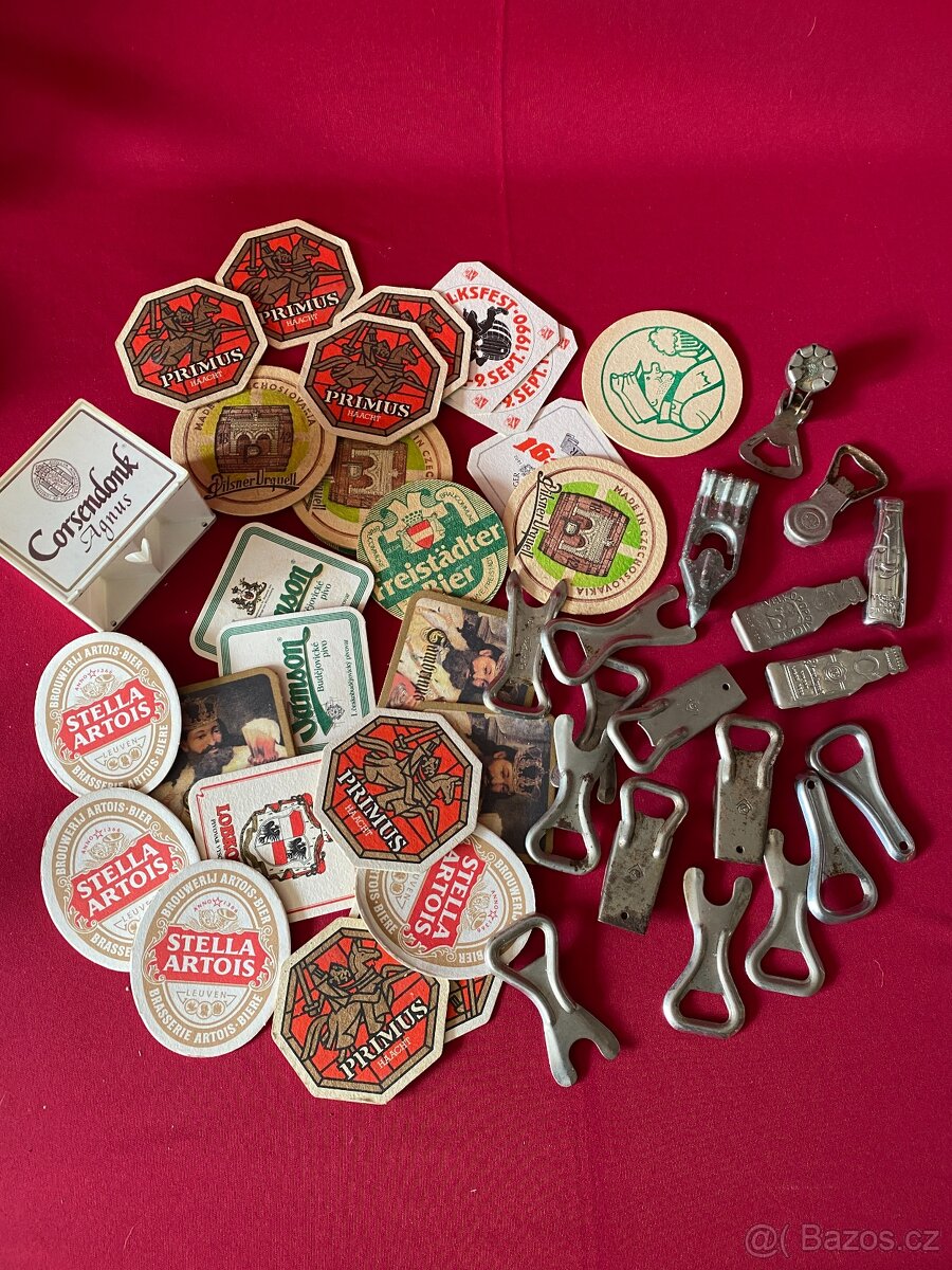 pivní tácek starý pivní tácek otvírák na pivo pivní láhev - 11
