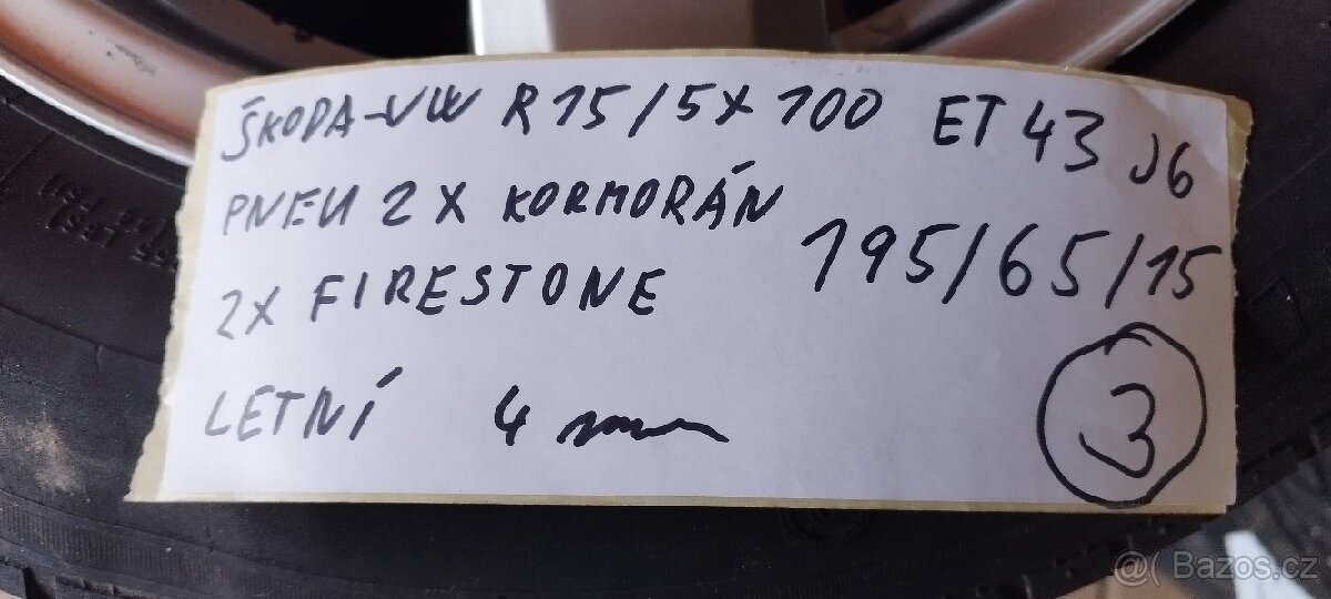 ALU kola Škoda /VW/ R15 /5x100 - 11