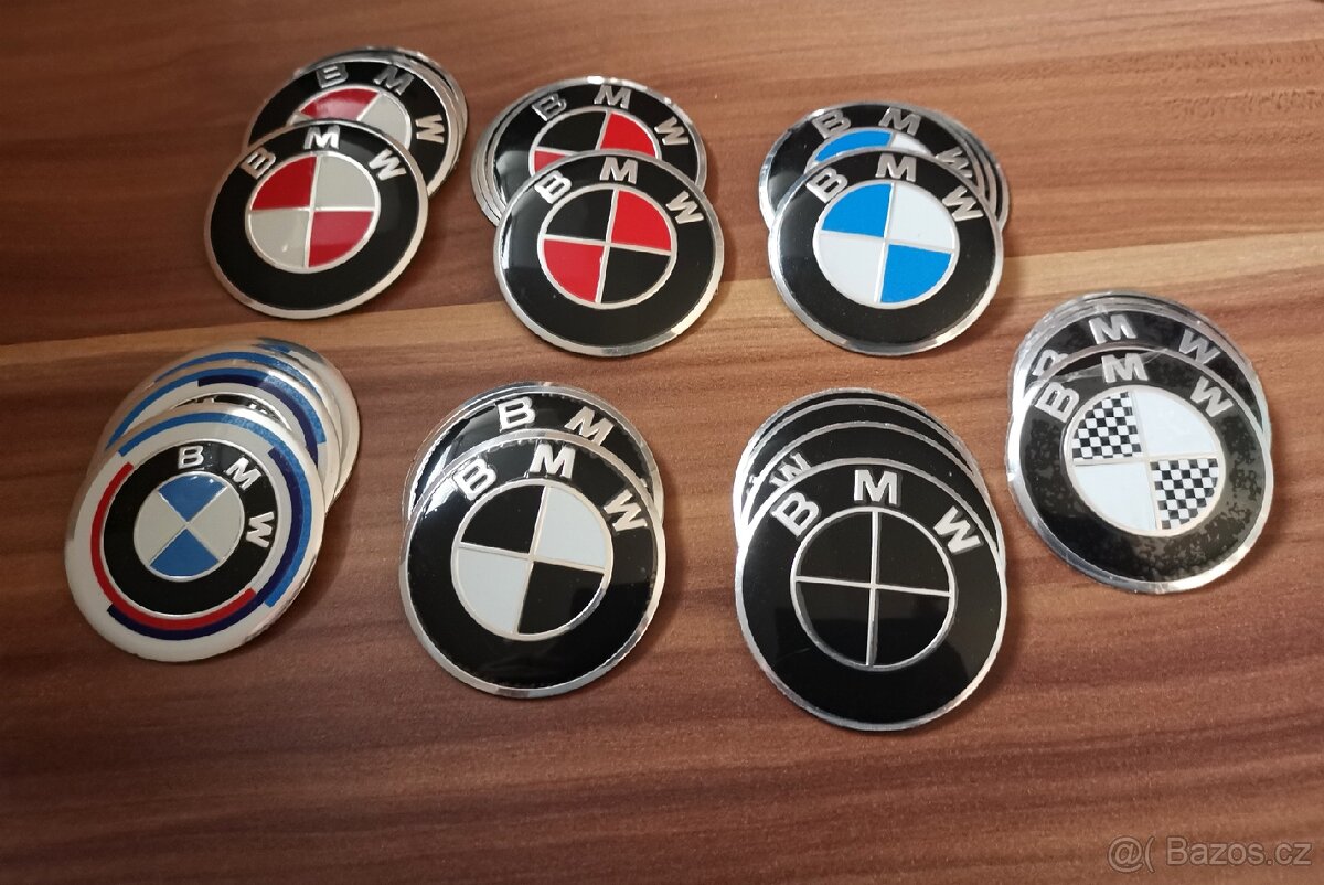 Středové samonalepovaci pokovené loga 56mm - 11