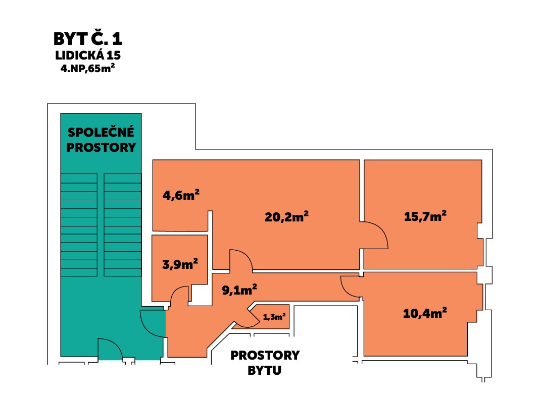 Pronájem 3kk v centru Jablonce nad Nisou - 11