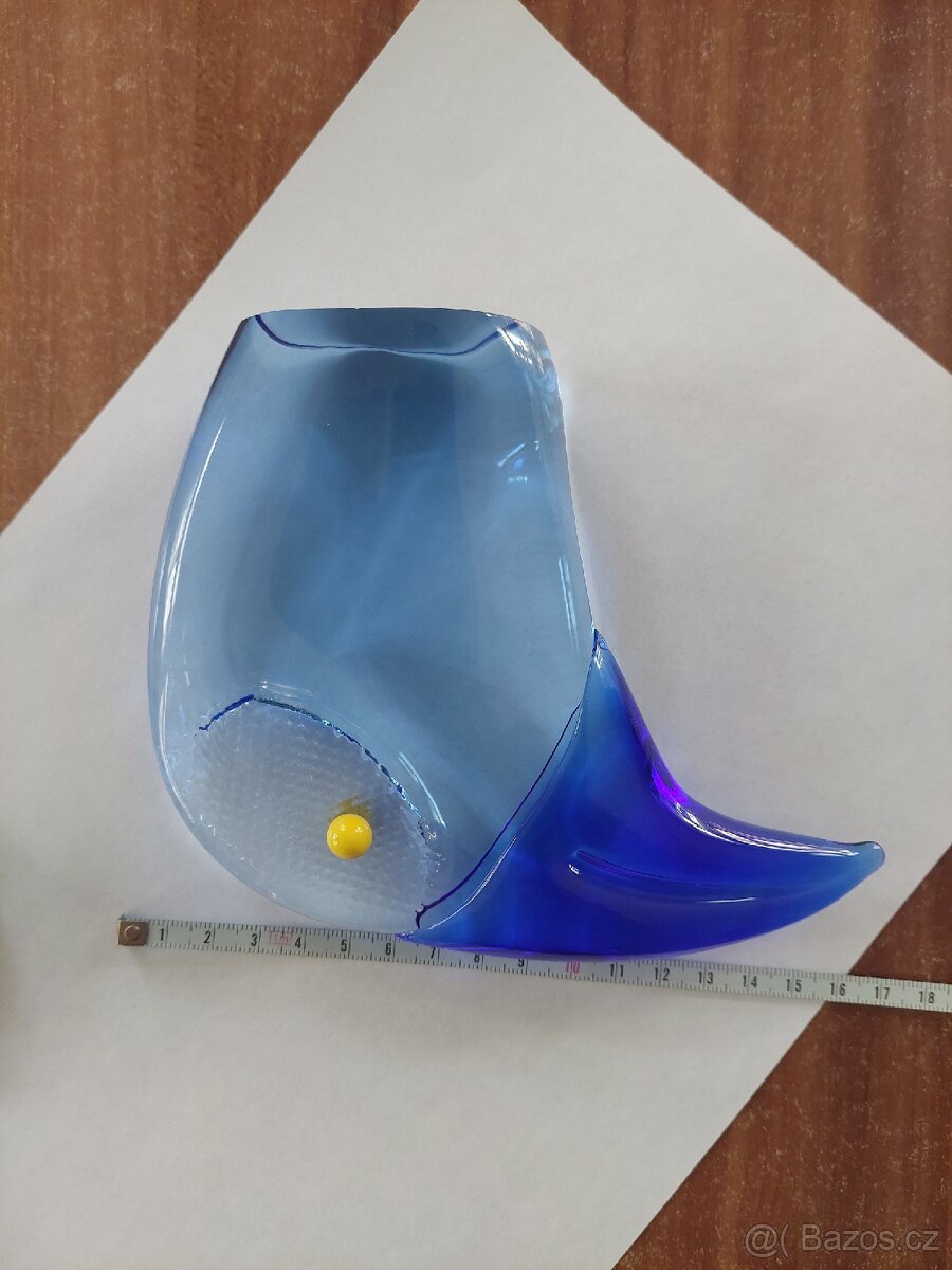 Skleněné těžítko hlava ptáka - 11