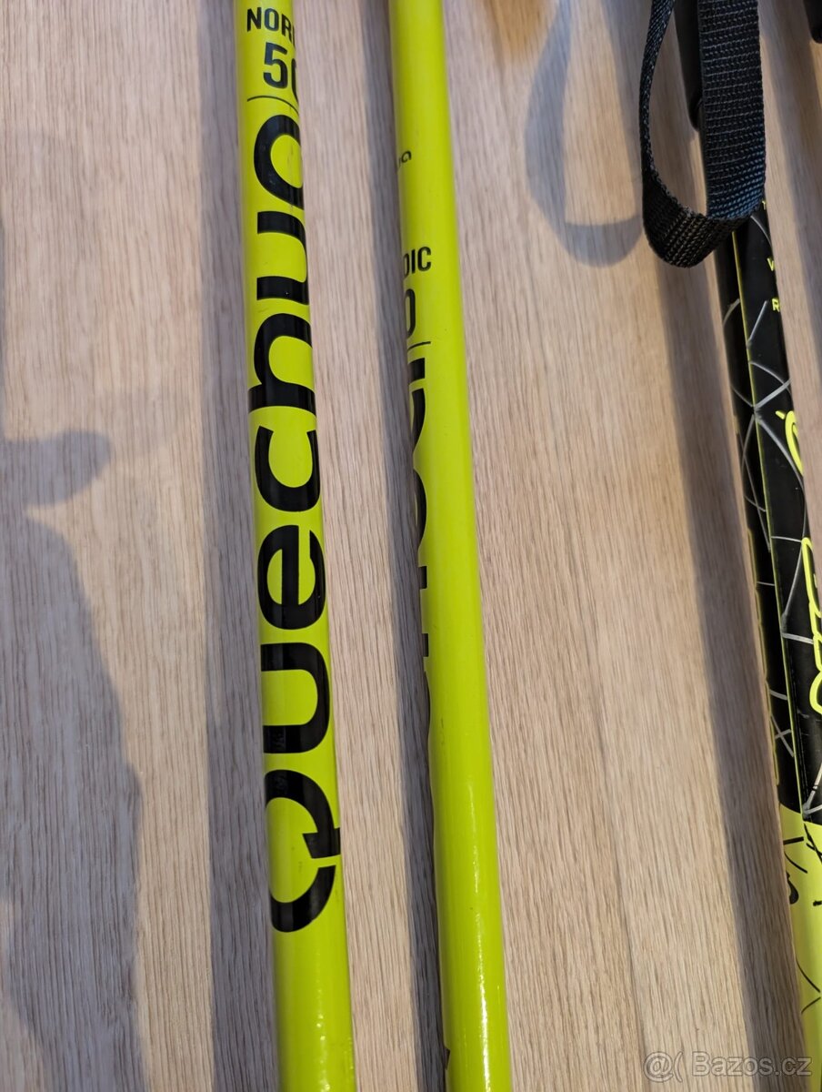 Dětské běžky 130 cm a boty 34 a 21,3 cm,vázání NNN,hůlky - 11