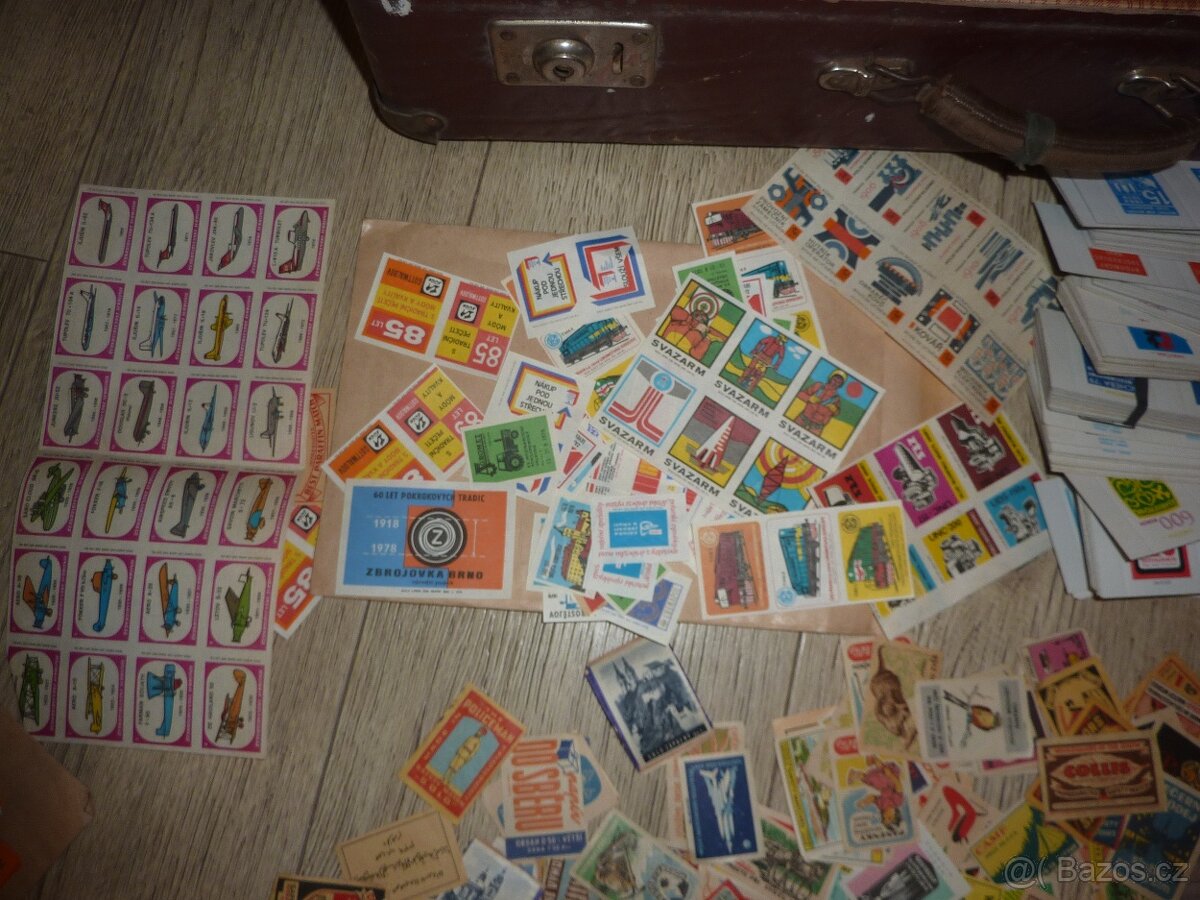 Velká sbírka-staré etikety na sirky přes 10 000 ks - 11