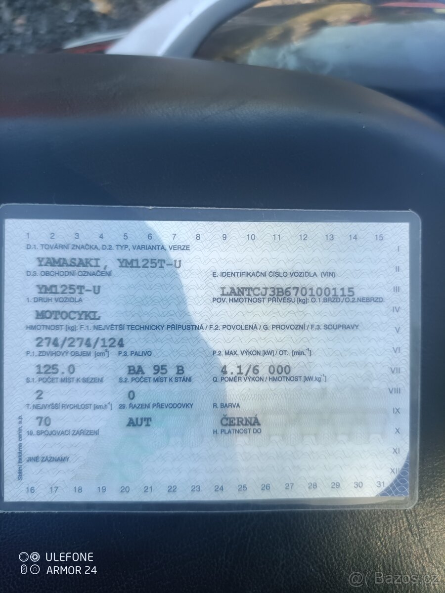 Prodám skůtr YAMASAKI 125 ccm. - 11