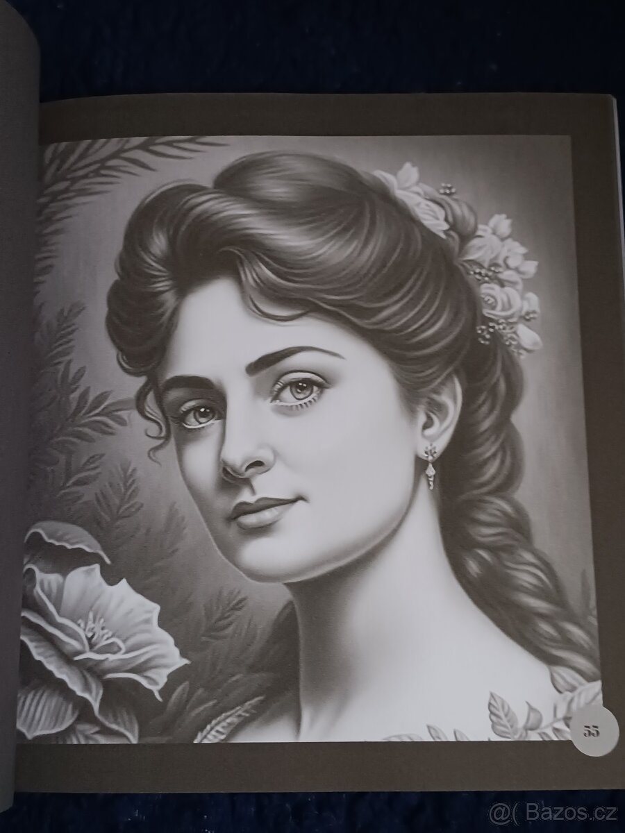Omalovánky pro dospělé Victorian Ladies-grayscale - 11