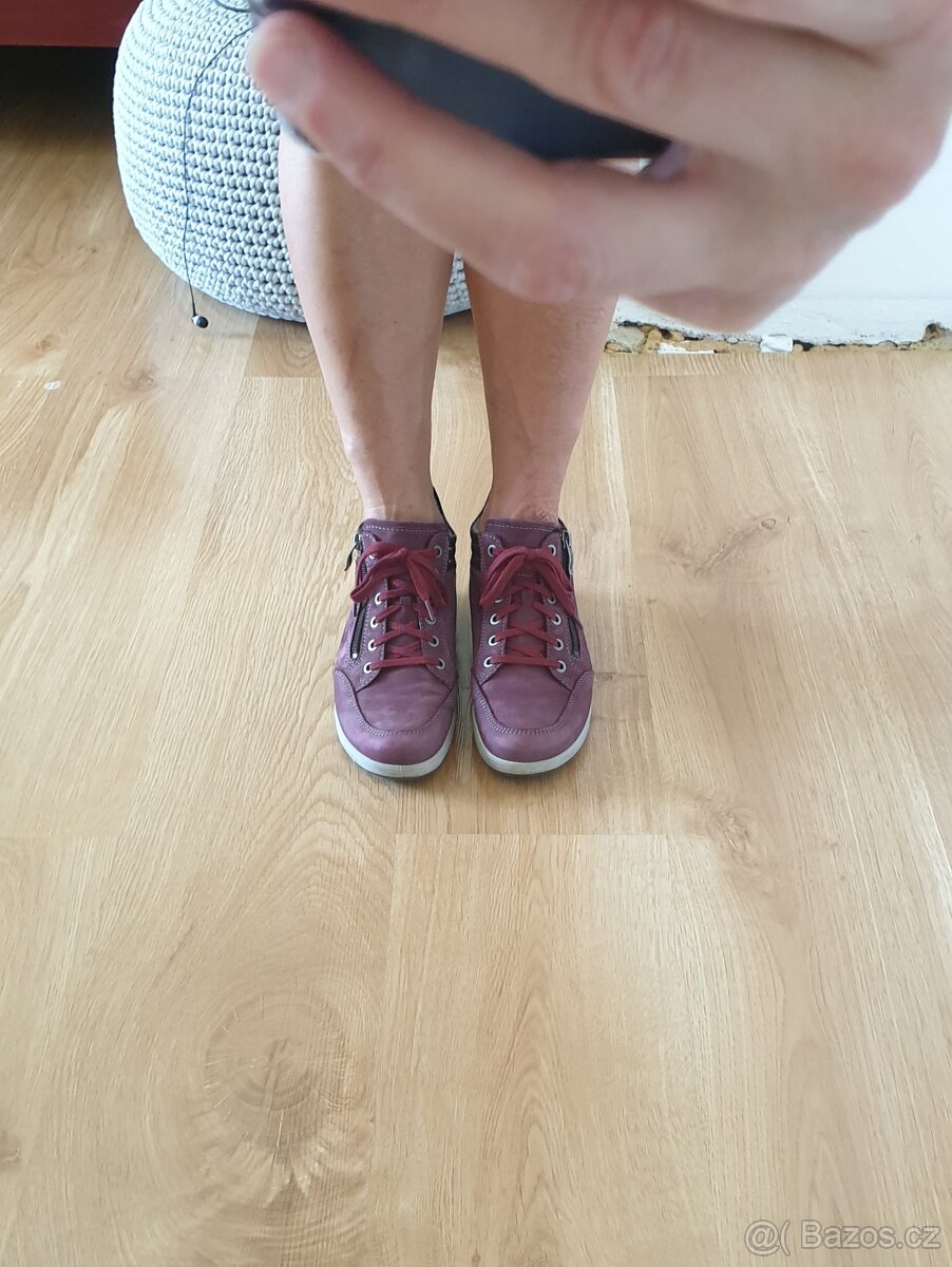 Tenisky ARA - vínové, Gore-tex - 11