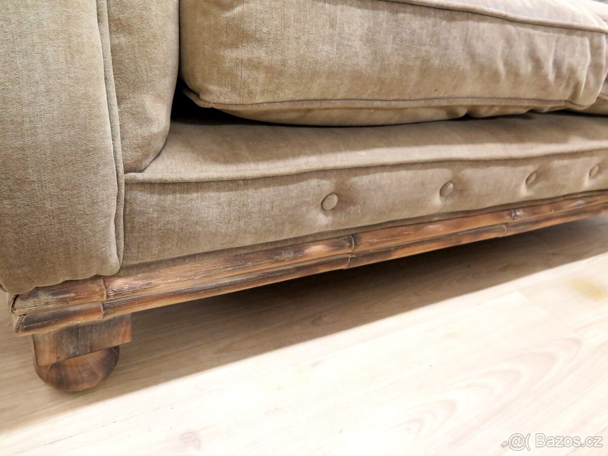 Sedací souprava na terasu (ratan/masiv/látka) - 11