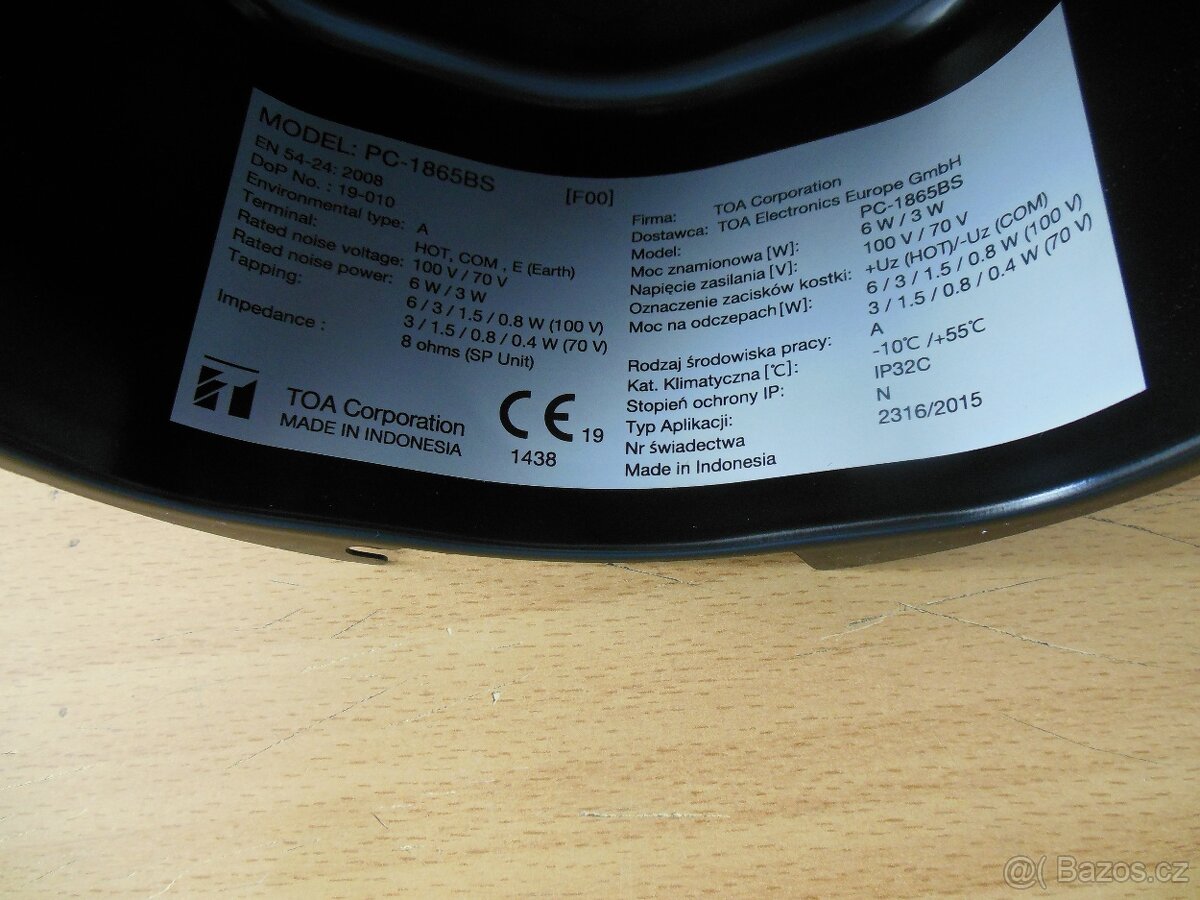 Stropní reproduktor PC-1865BS nový nepoužitý. - 11