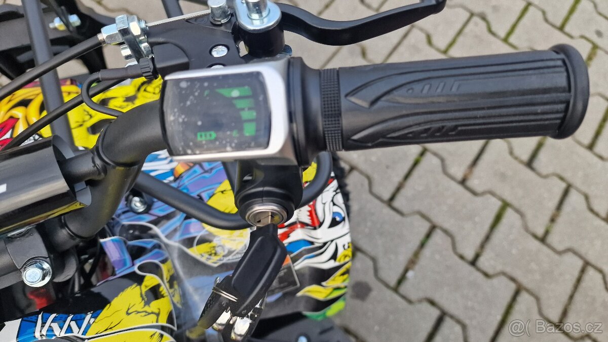 Dětská elektro čtyřkolka ATV Torino 1200W 48V graffiti žlutá - 11