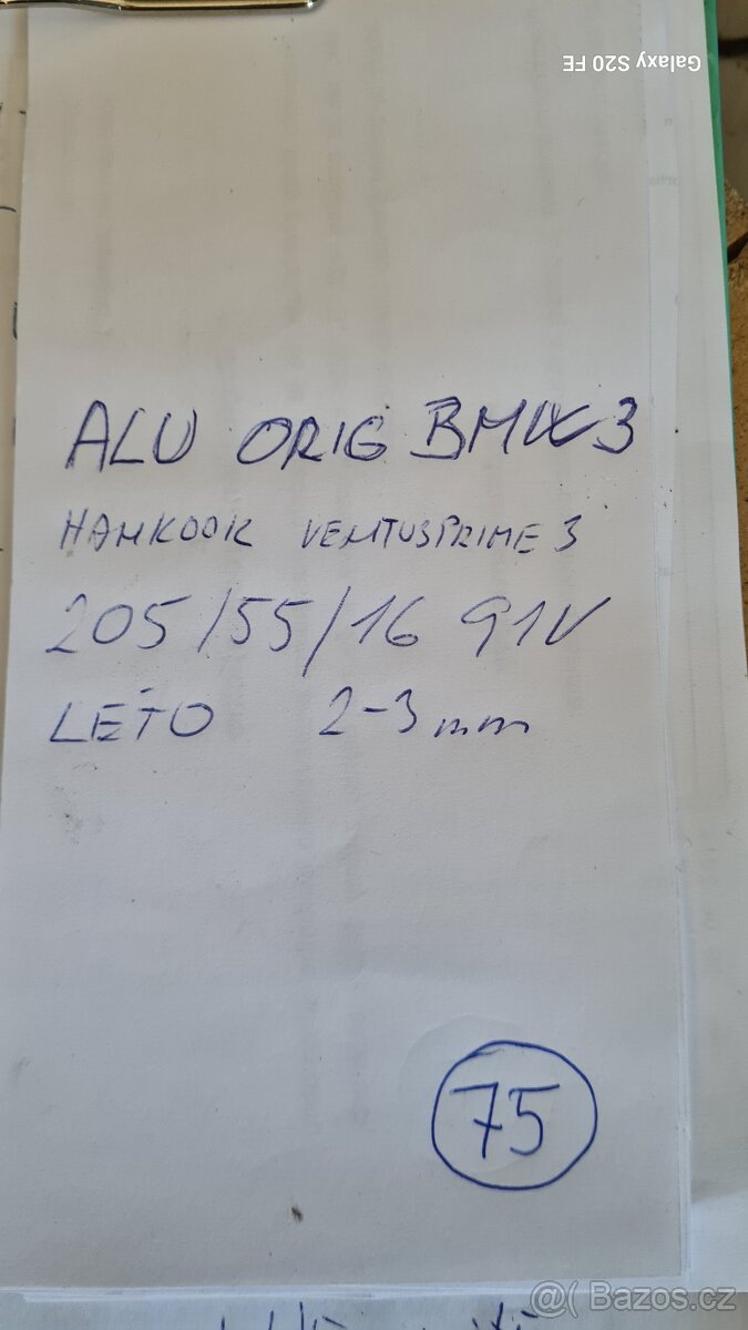 BMW ALU KOLA ORIGINÁL 205/55/16 91 V - LETNÍ Č.75 - 11