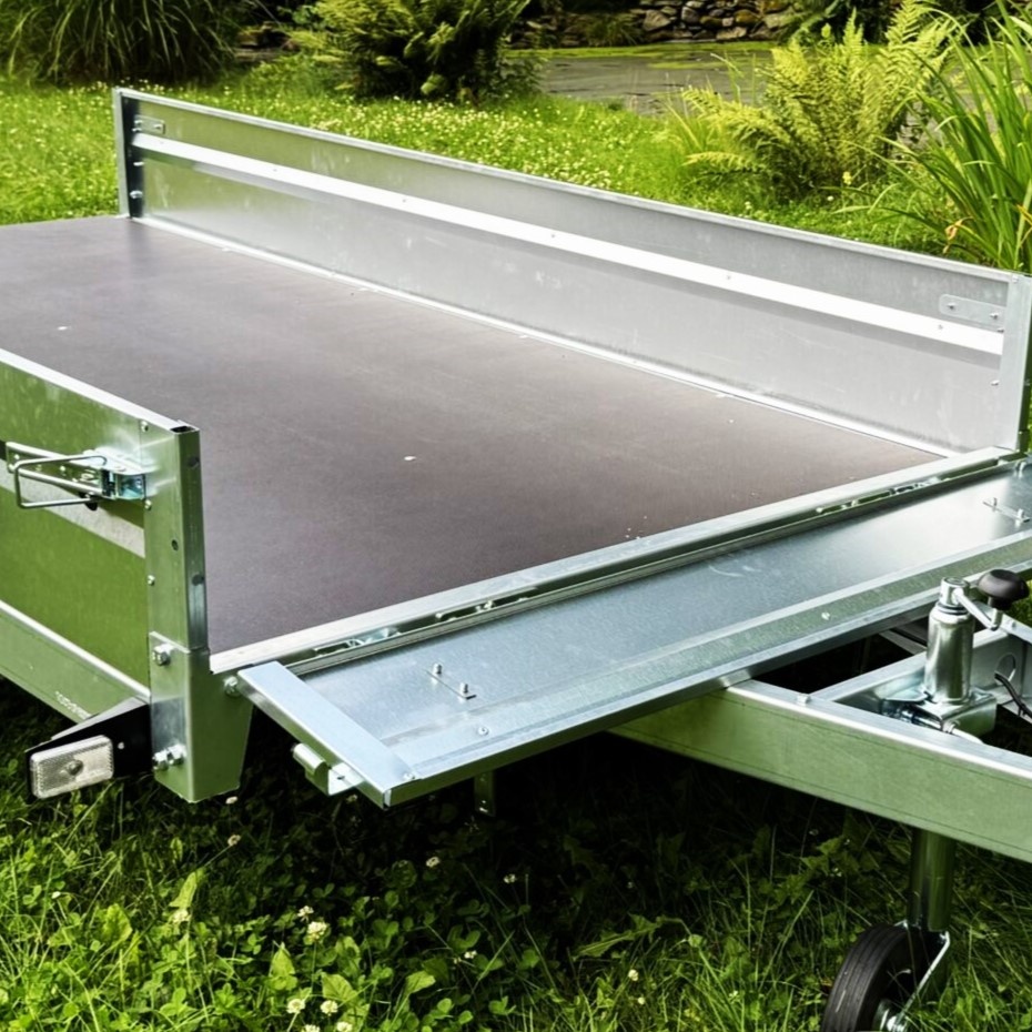 Dvouosý přívěsný vozík sklopný řidičák B, 2x náprava 750kg - 11