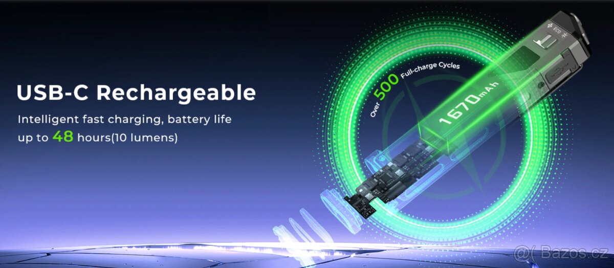 Wurkkos TD11 chytrá OLED 3000L, USB-C,RGB novinka - 11