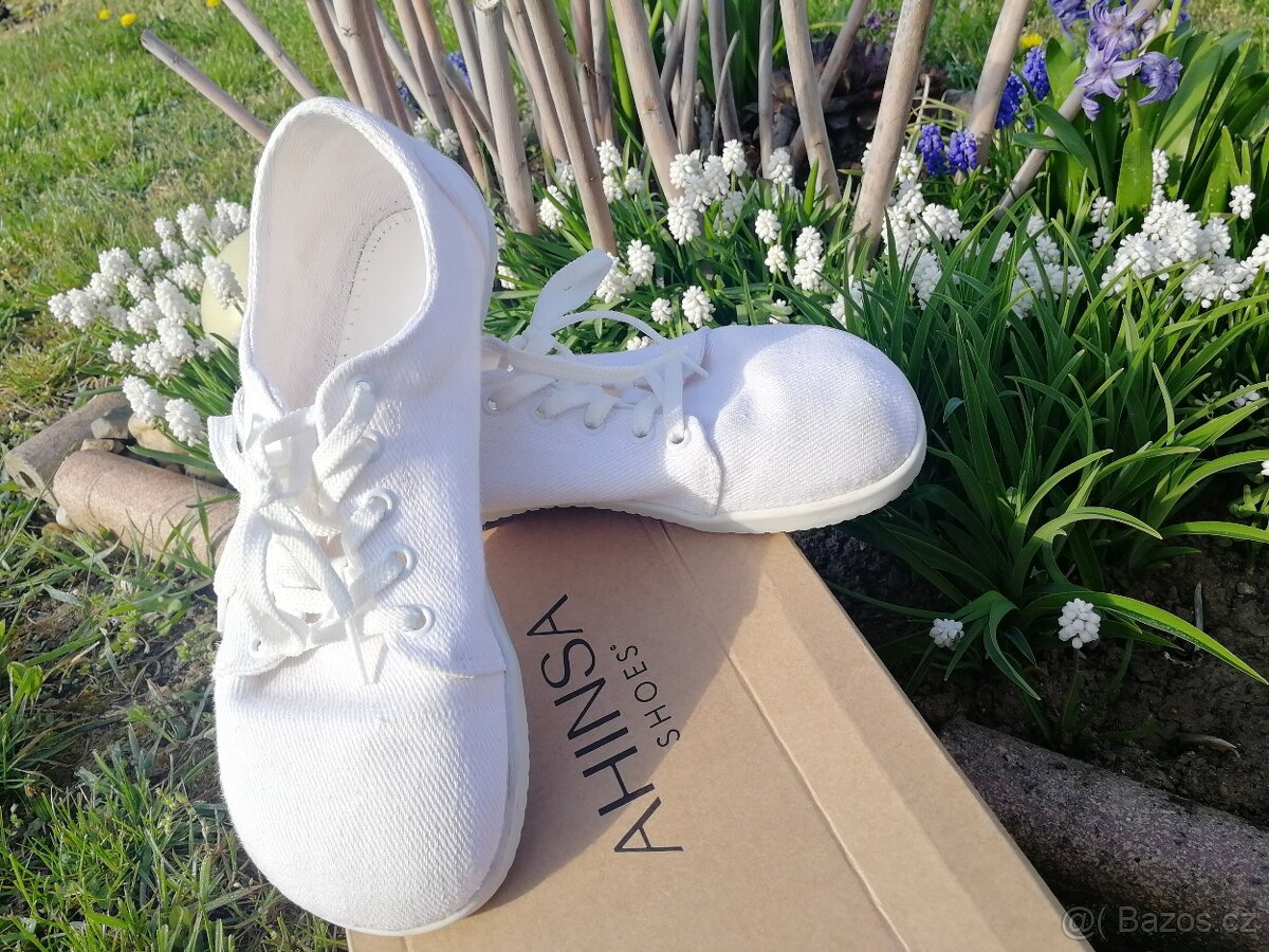 Ahinsa bílé tenisky - 11
