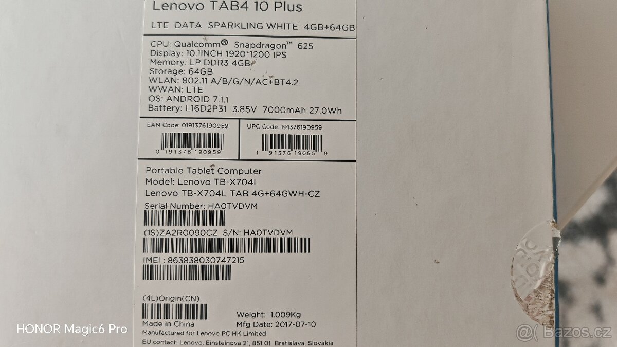 Tablet LENOVO TAB 4 10 PLUS - 11