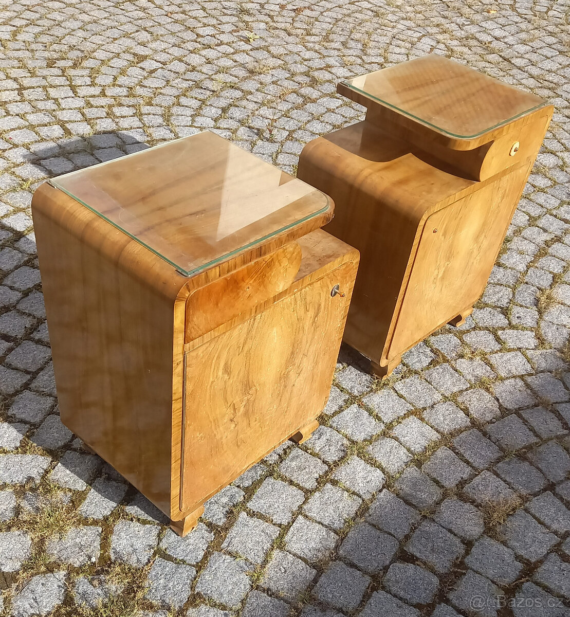 starožitné noční stolky - Art Deco 30. - 40. léta - 11