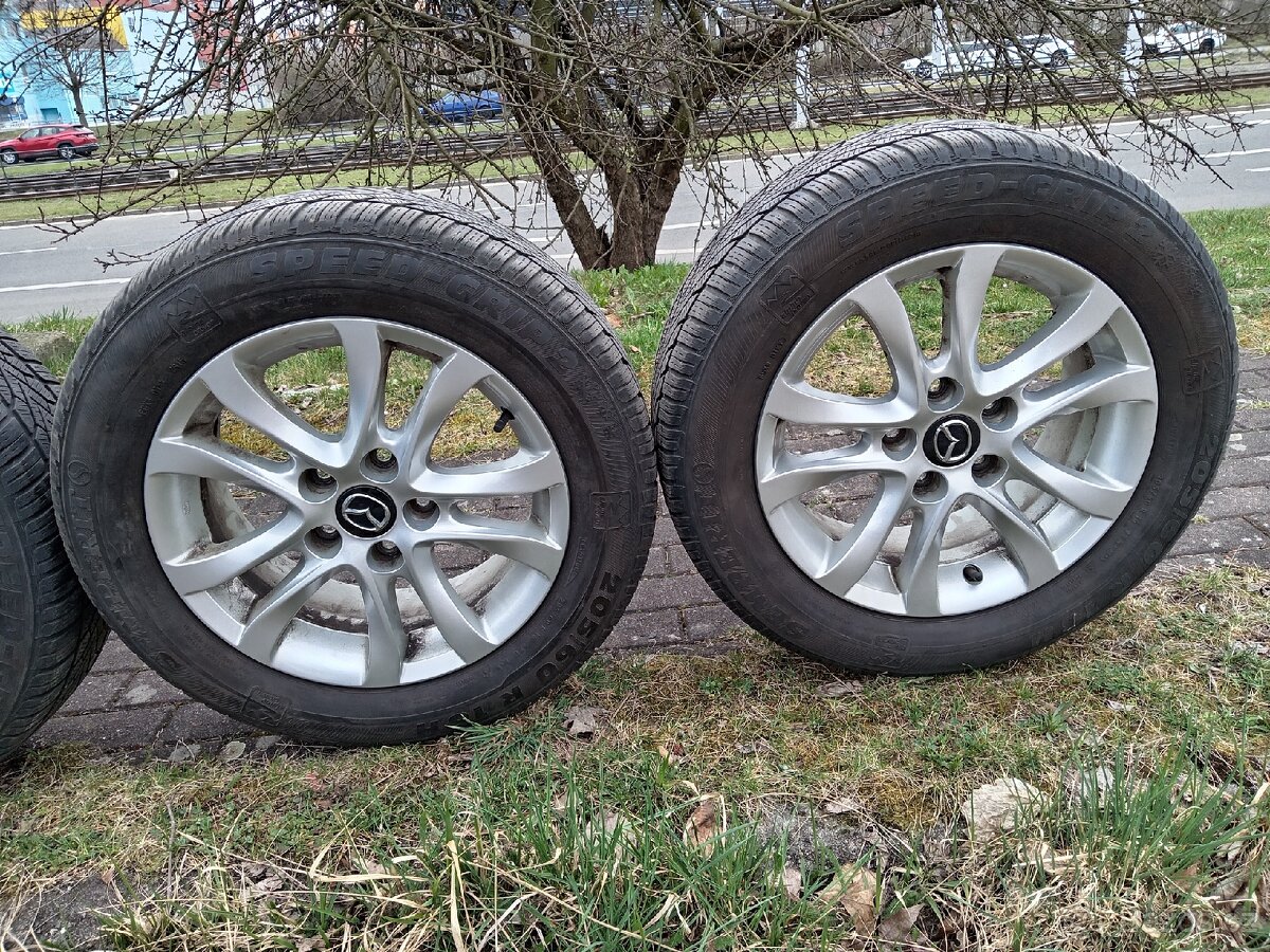 Originál ALU kola Mazda R16 + pneu - 11
