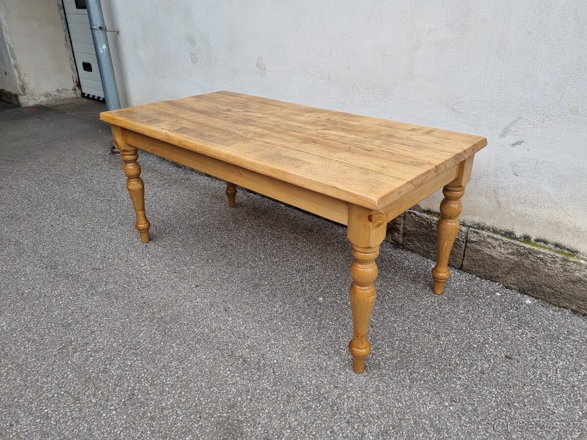 NÁDHERNÝ SOUSTRŮŽENÝ STŮL-STARÁ TVRDÁ DESKA - 11