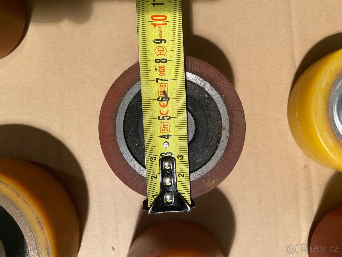 Paletový vozík, paleťák- kolečka- nová-více kusů a velikostí - 11