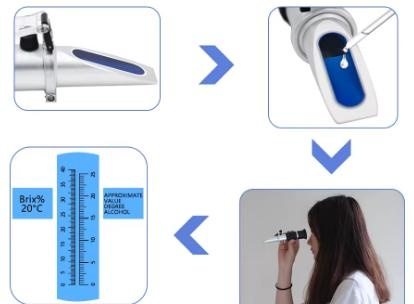 Refraktometr alkohol, cukry,med, auto ap.,nový - 11