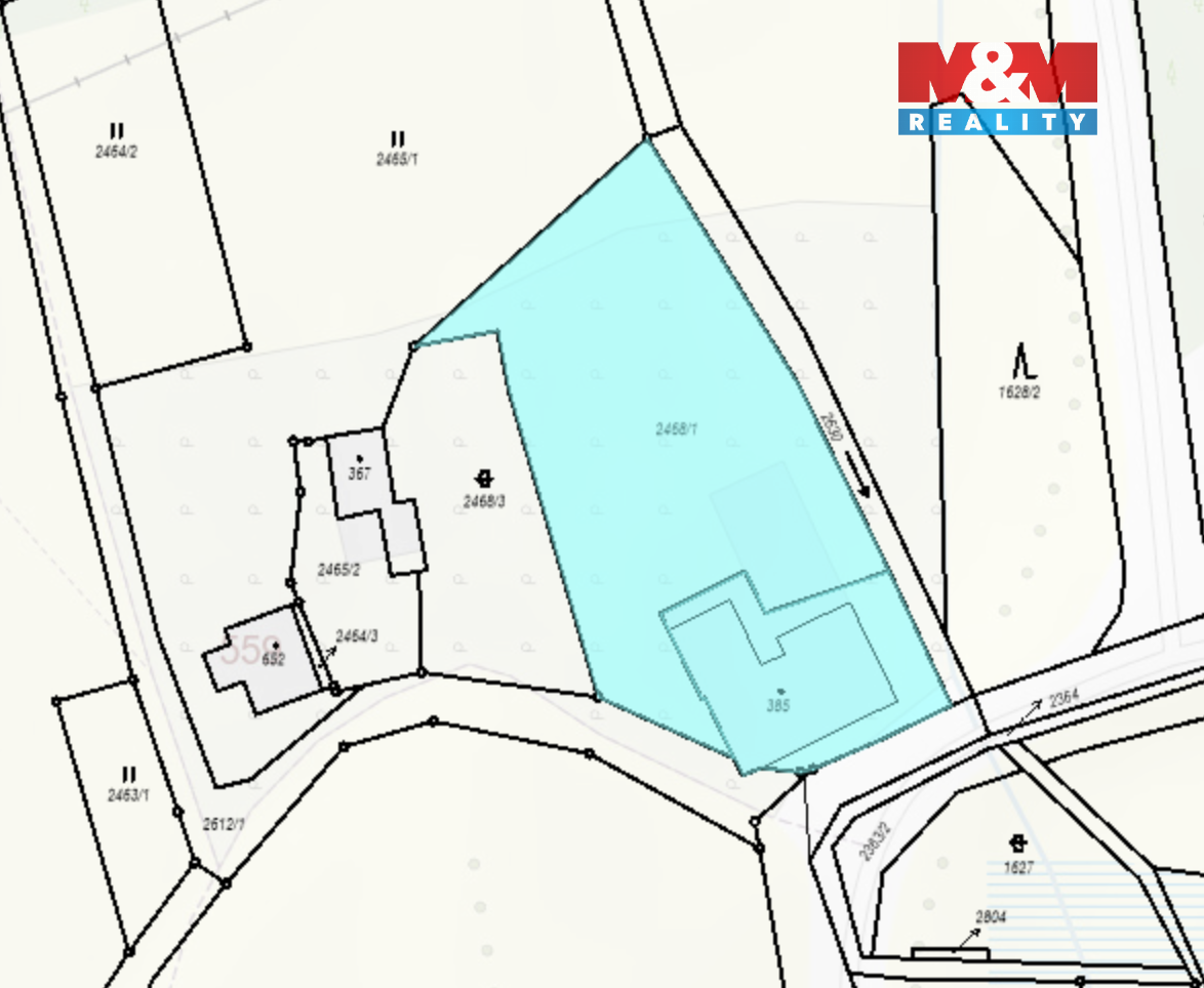 Prodej pozemku k bydlení, 2.385 m², Stříbrná - 11