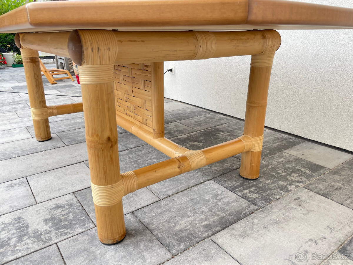 Jídelní stůl Sole Mio 211 x 126cm - masivní bambus - 11