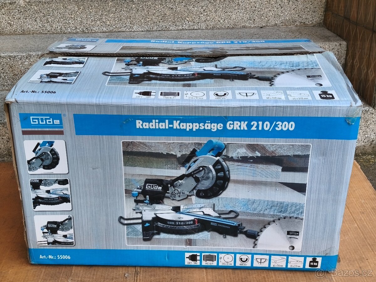 Prodám NEPOUŽITOU pokosovou pilu s posuvem GÜDE GRK 210/300 - 11