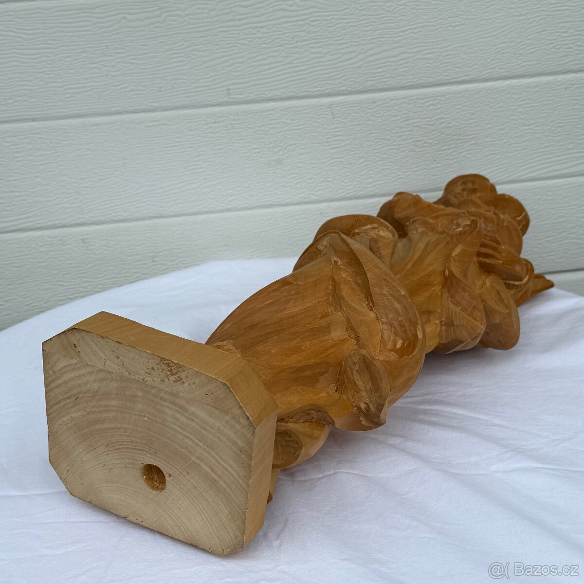 Dřevěná socha Panna Marie s Ježíškem ruční řezba - 11