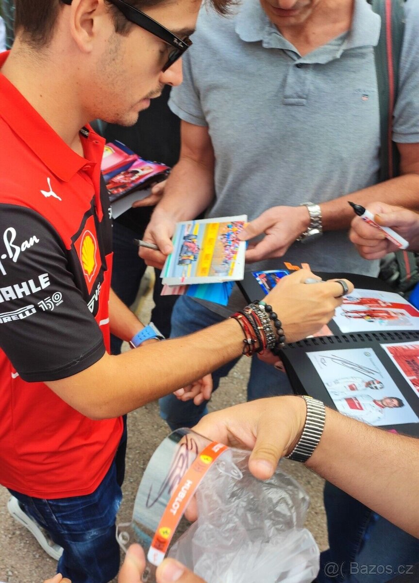 HELMY Ferrari 1:2 Leclerc -orig.podpisy,Sains - 11