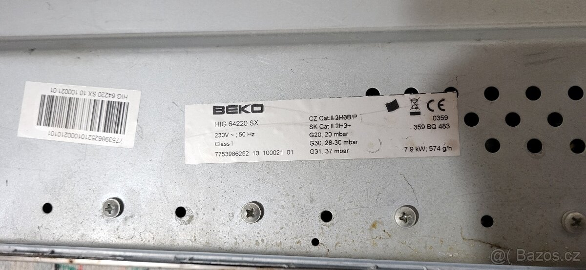 Plynová vestavěná varná deska - 11