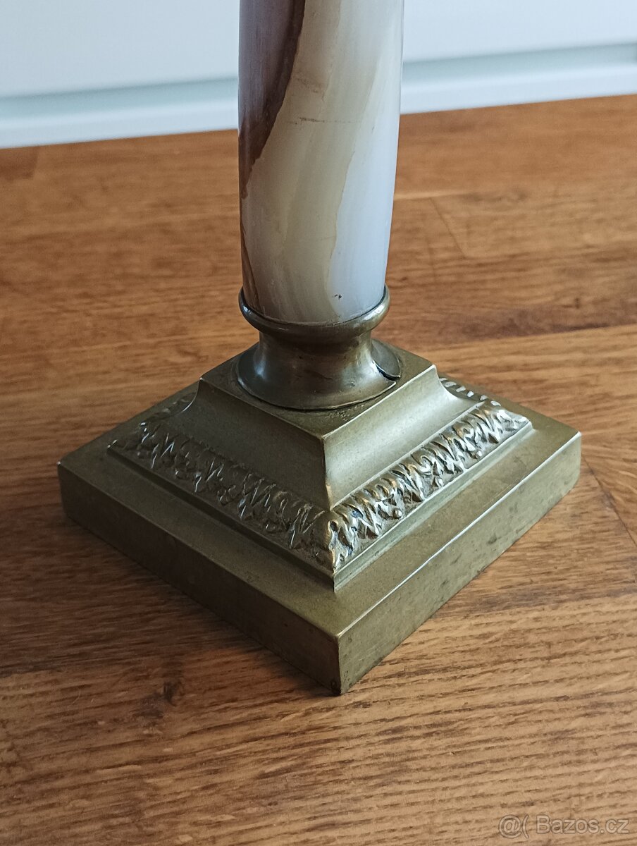 STAROŽITNÁ RUČNĚ MALOVANÁ PETROLEJKA SECESE/ART DECO FRANCE - 11