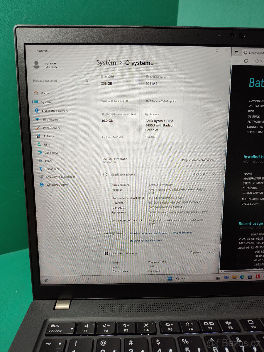 Lenovo Thinkpad t16 g1 r7-6850u 32GB√512GB√FHD√1r.z.√DPH - 11