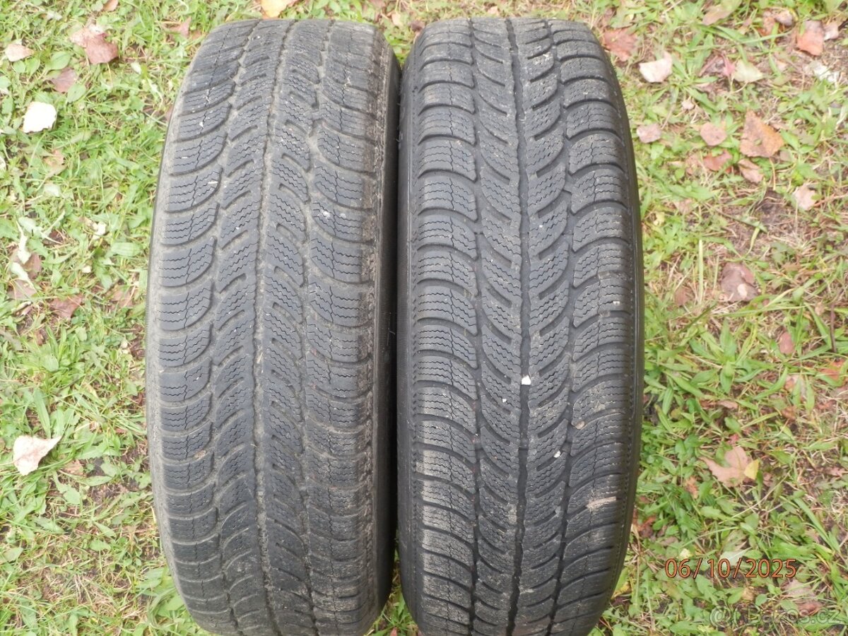 2xObutá zimní kola ŠKODA RAPID 15tky ET 38 185/60 R15 2x5,5 - 11