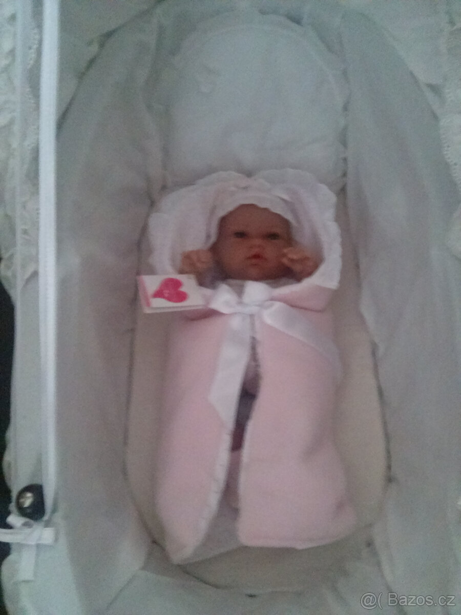 PROUTĚNY KOČAREK S MADEIR. KRAJKOU+ PANENKA ARIES NATAL 33cm - 11