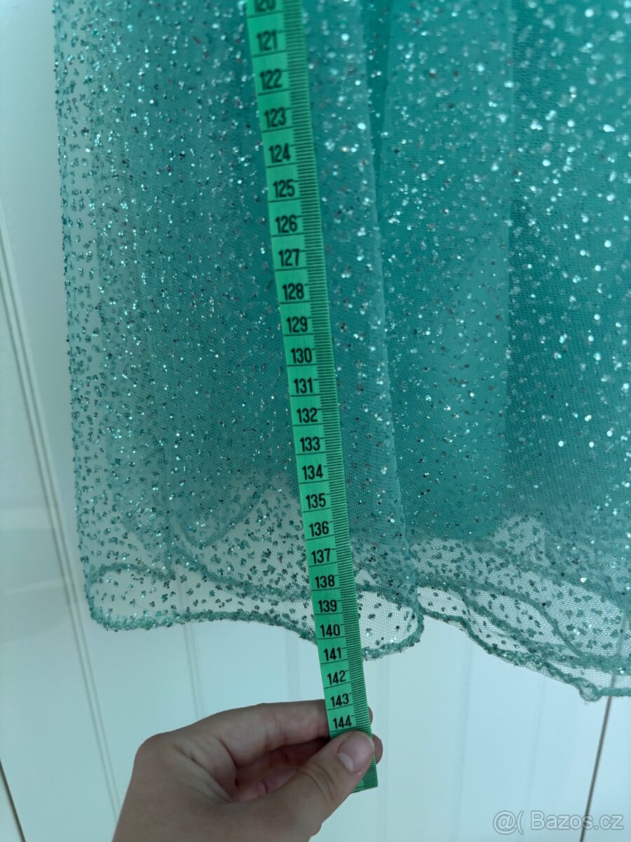 Tyrkysové šaty na maturitní ples / závěrečnou taneční lekci - 11