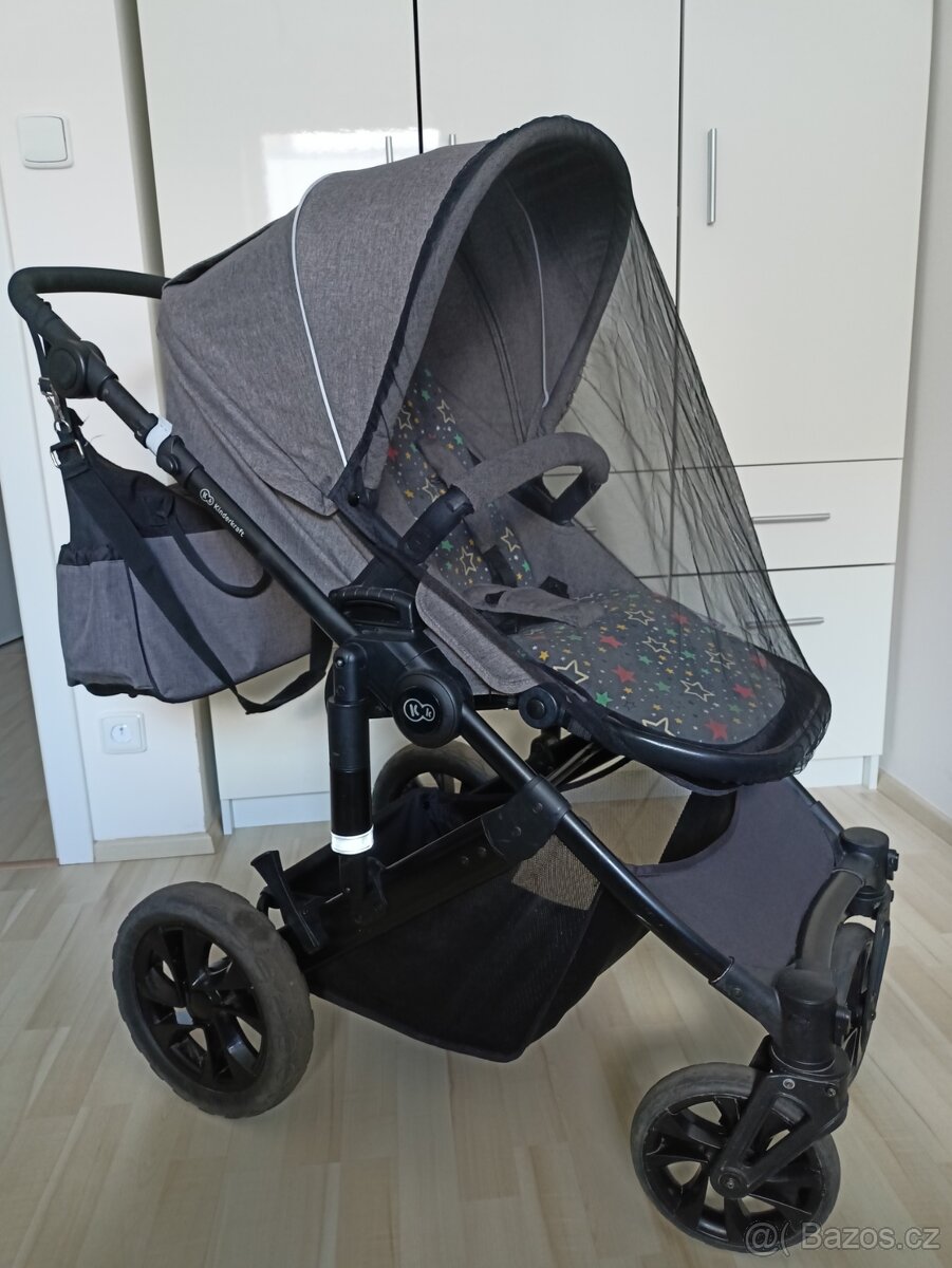 Kinderkraft Prime Lite šedý 2v1 2020 + příslušenství - 11