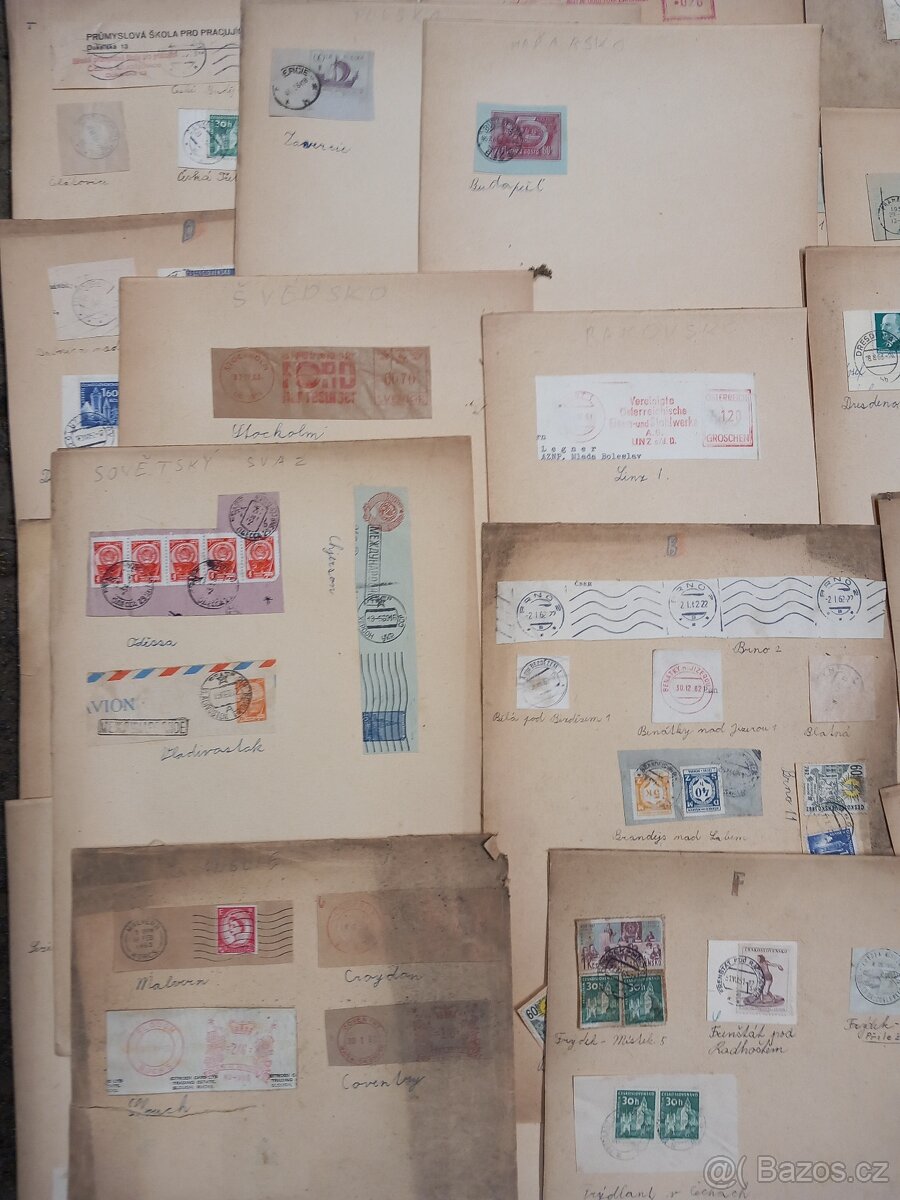 znamky pohlednice viněty etikety učty prospekty obalky - 11