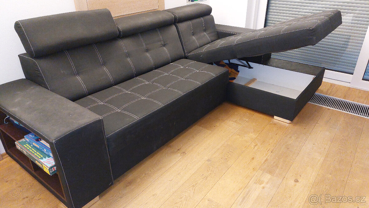 Rozkládací sedací souprava, gauč - 11