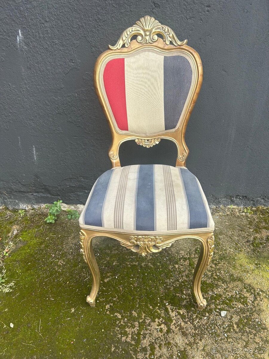 Starožitné barokní židle 6ks. - 11