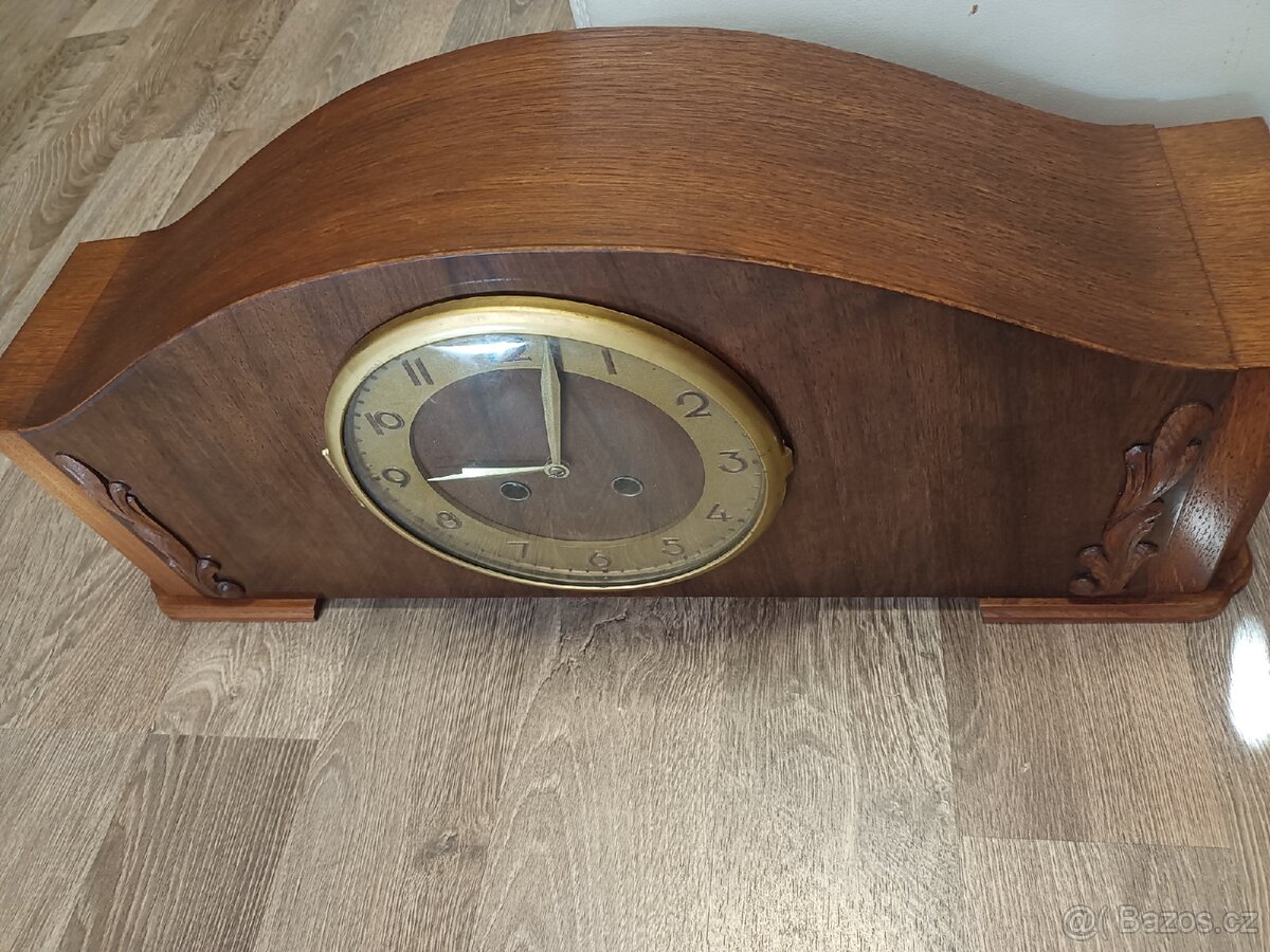 Starožitný krbové stolní hodiny Německo - 11