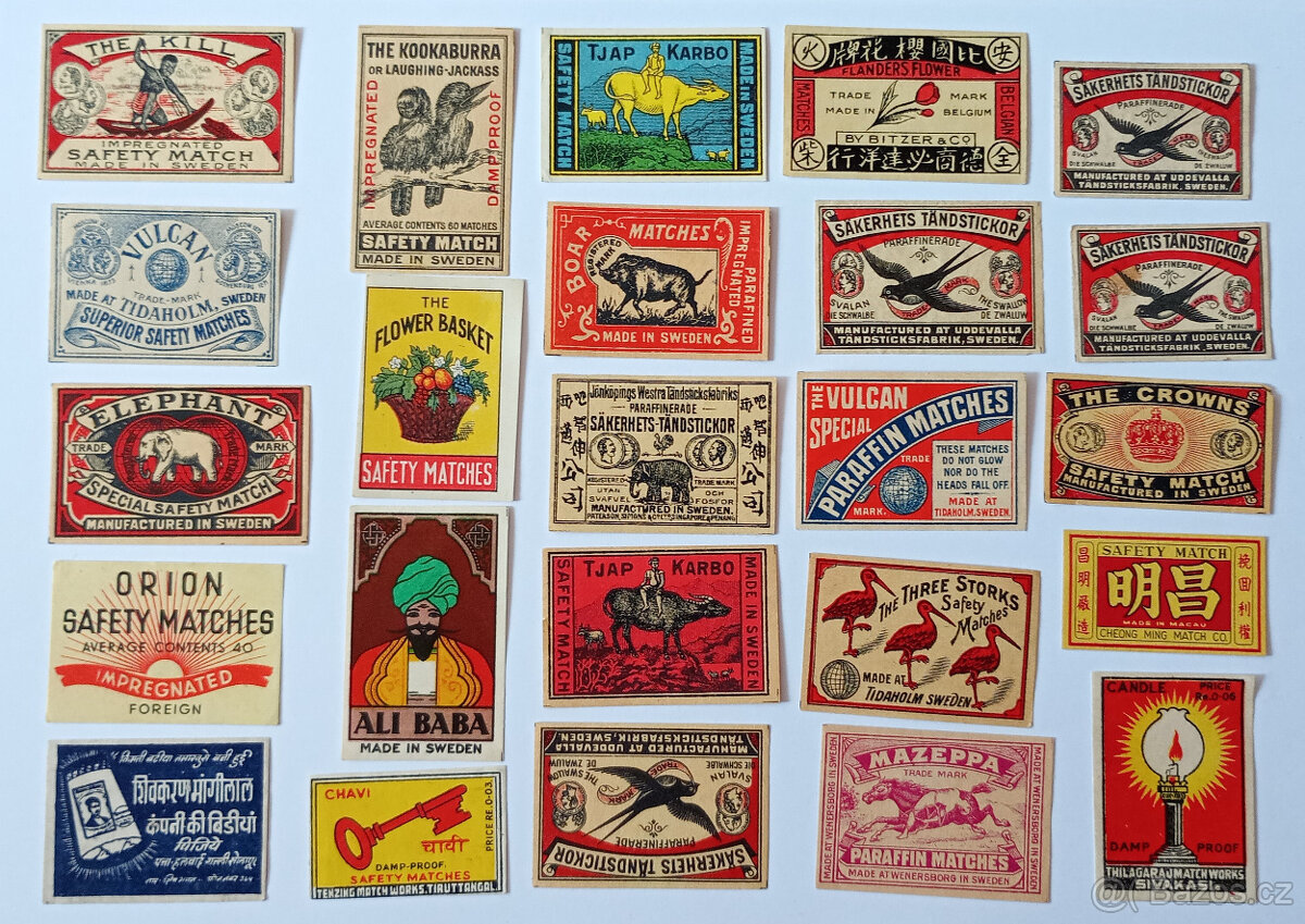 Sbírka 425 zápalkových nálepek Švédsko - 11