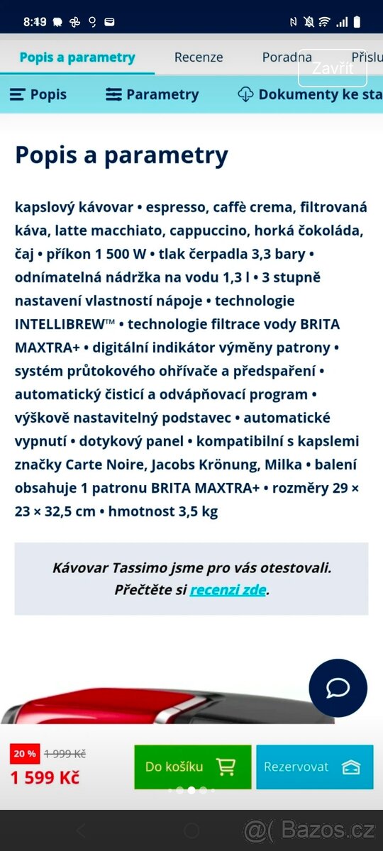 Kapslový kávovar Bosch Tassimo - 11