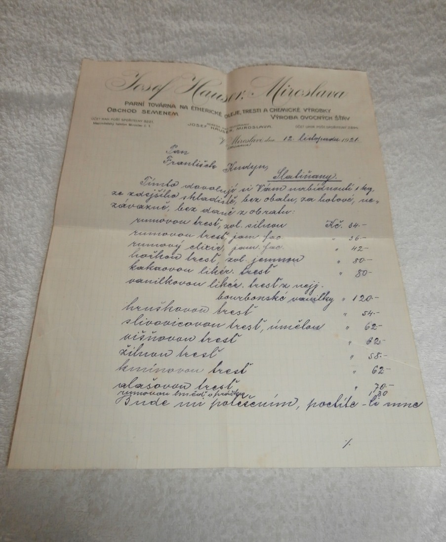 Staré tiskoviny, písemnosti a vizitky ze začátku 20.století - 11