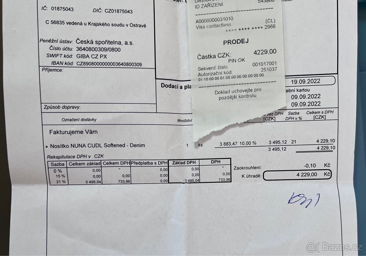 Nuna Cudl nosítko - výborný stav - 11