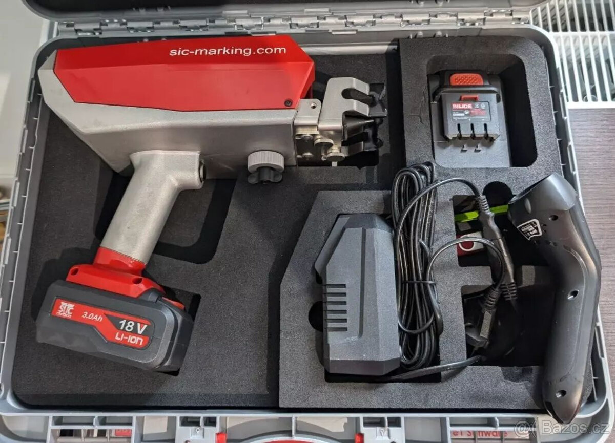 Systém značení jehlami SIC E-Mark se 2 bateriemi + mnoho pří - 11