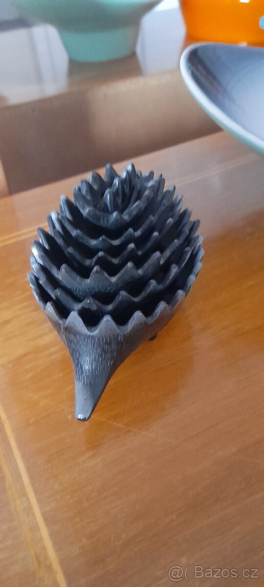 Retro popelník jezek a miska Kravsko 60. Léta - 11