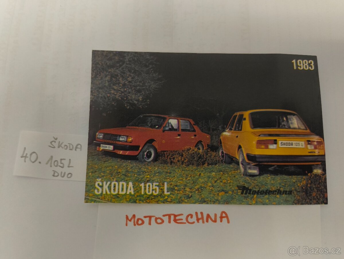 Kartičky z bonbonyéry Orion Mototechna - 11