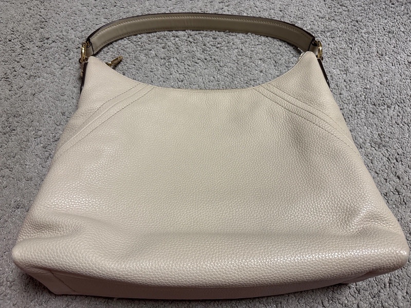 Michael Kors Aria kožená béžová kabelka - 11