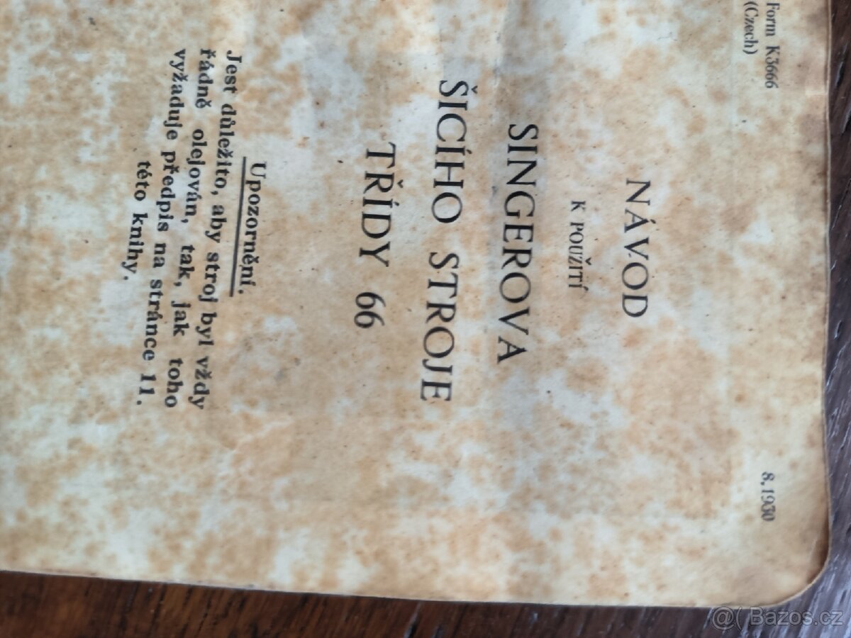 Šicí stroj Singer 1930 kompletní - 11